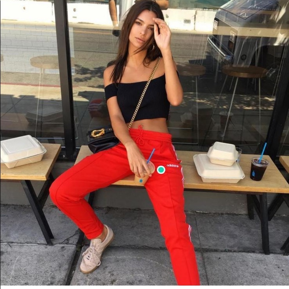 Red Adidas set Emrata